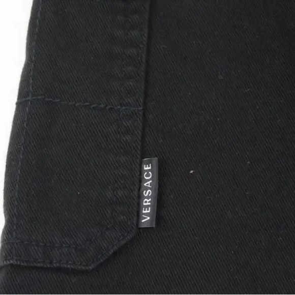 Versace Boys 12A Black x White Greca Boy's Trousers Pants 120v23 - Picture 5 of 7